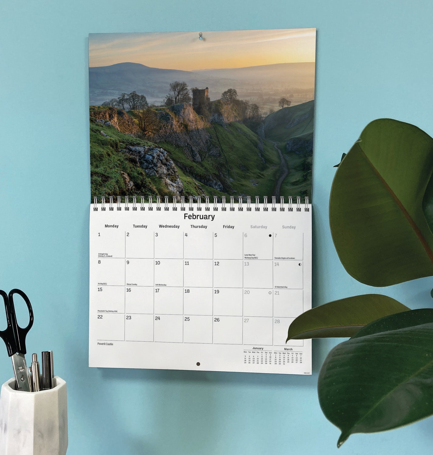 Derbyshire A5 Calendar 2027