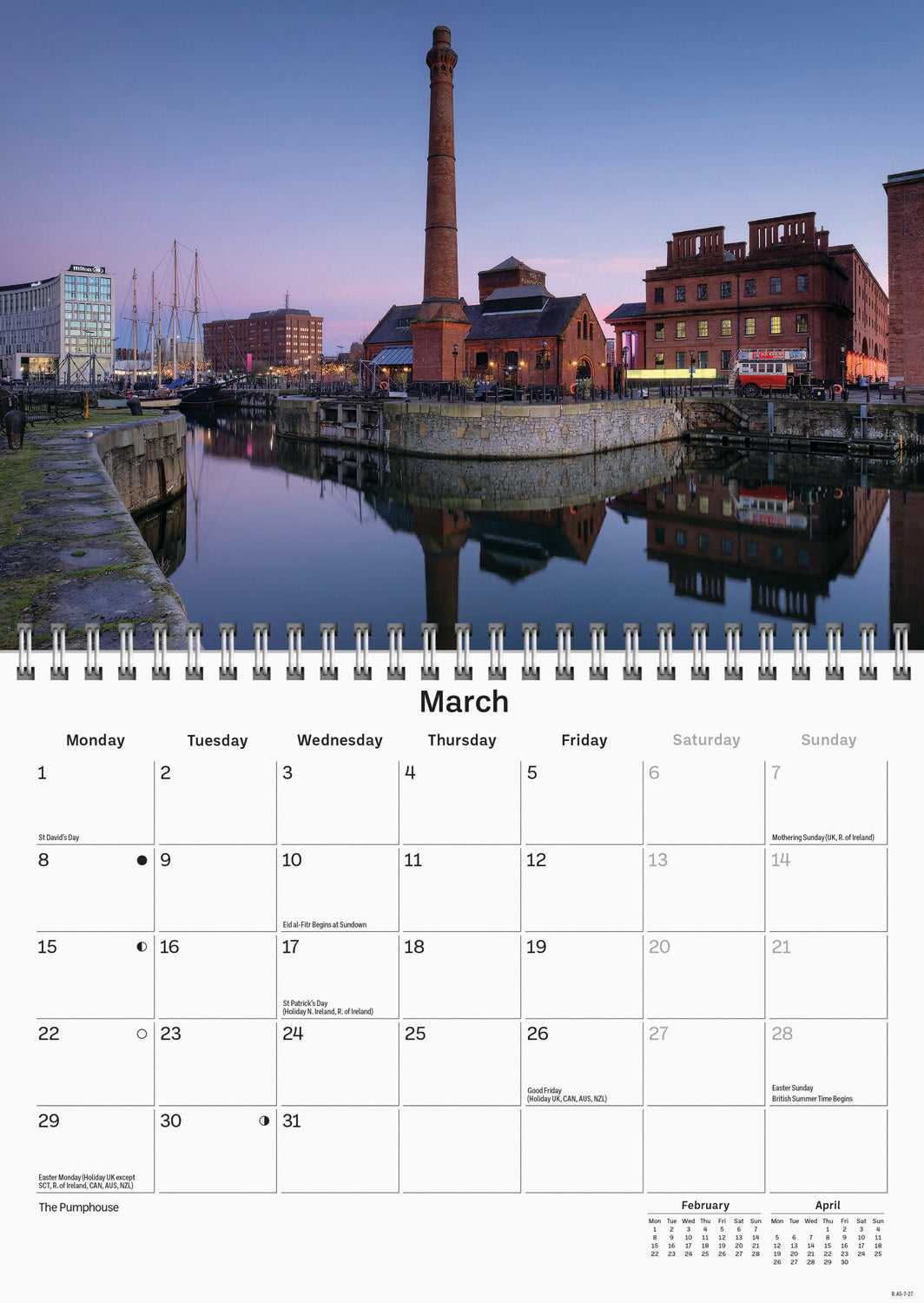 Liverpool A5 Calendar 2027