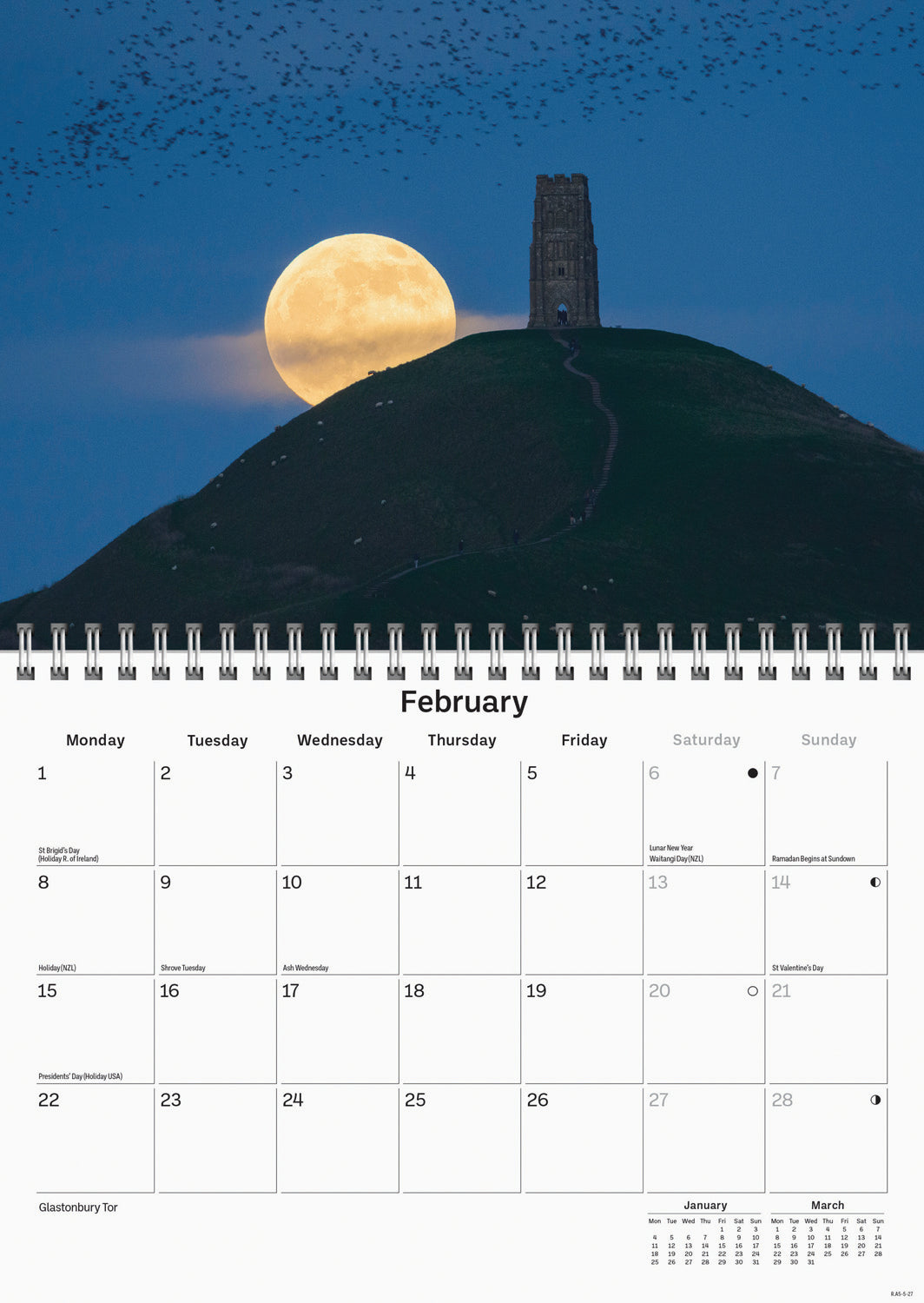 Somerset A5 Calendar 2027