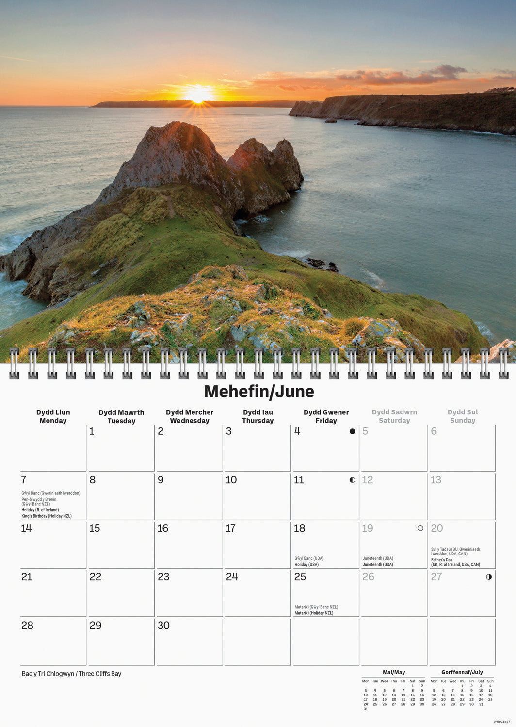 South Wales A5 Calendar 2027