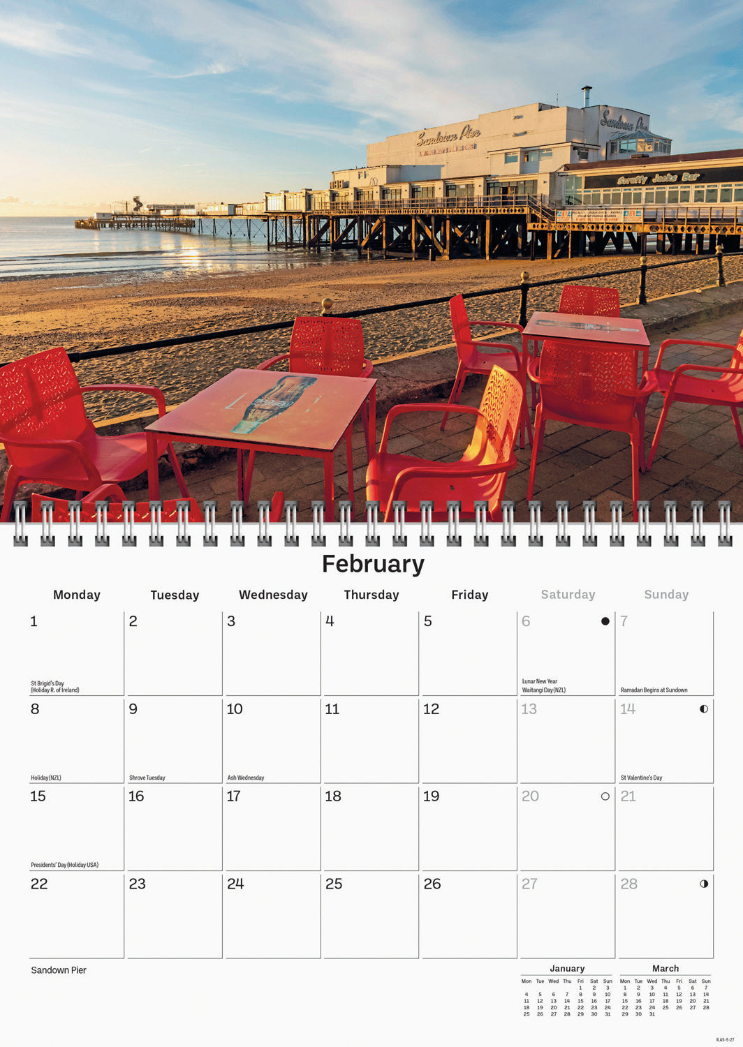 Isle of Wight A5 Calendar 2027
