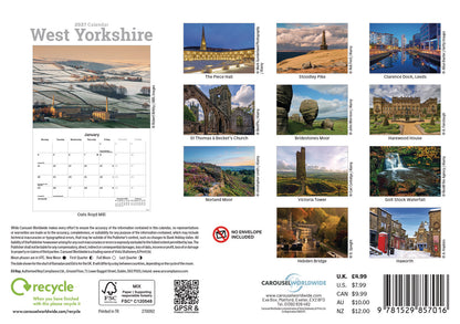 West Yorkshire A5 Calendar 2027