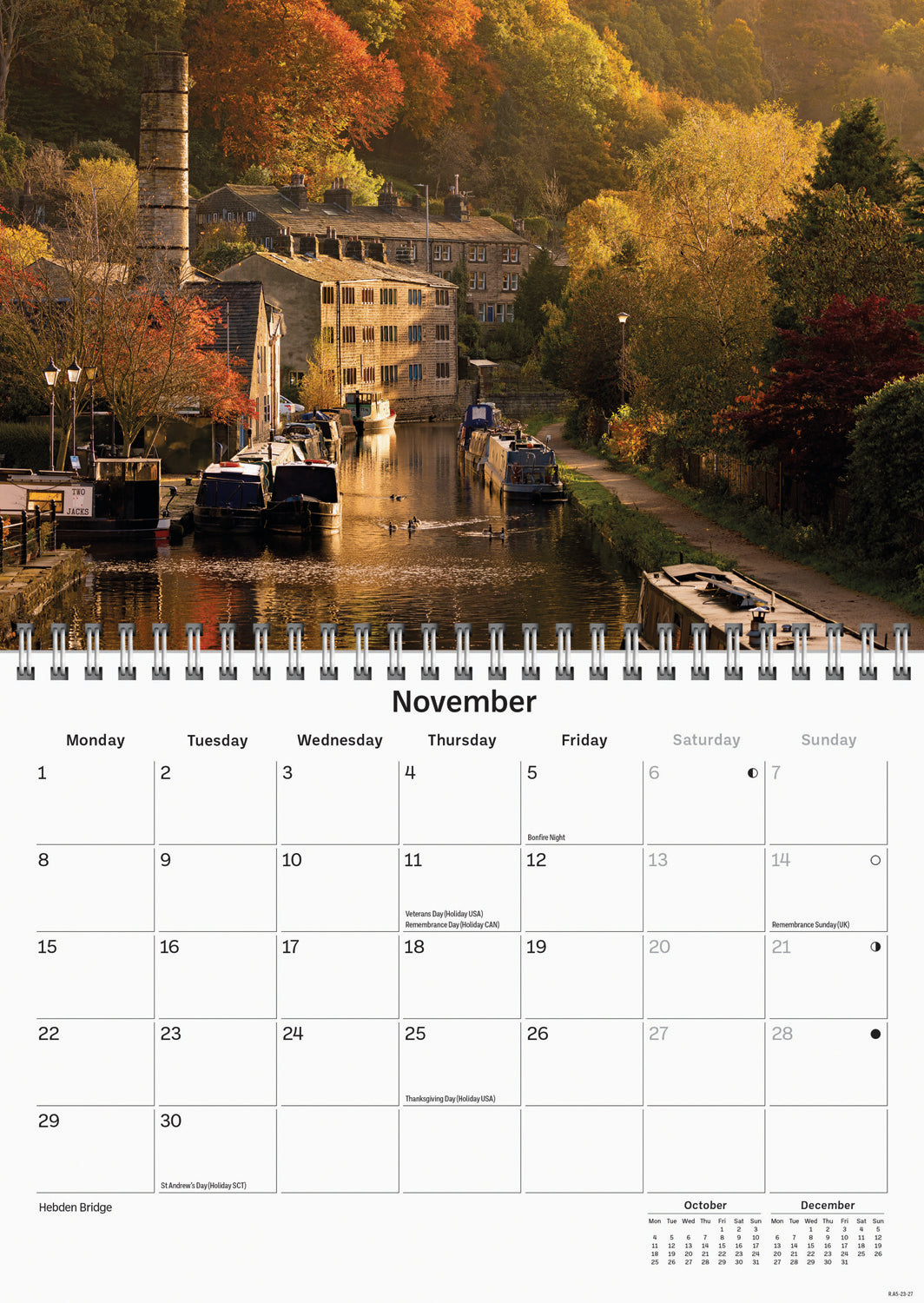 West Yorkshire A5 Calendar 2027