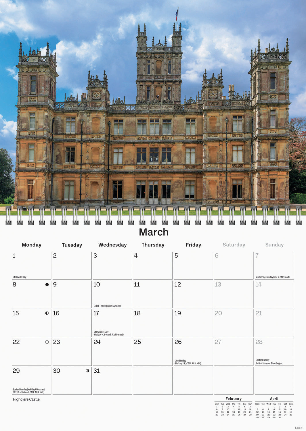 Hampshire A5 Calendar 2027