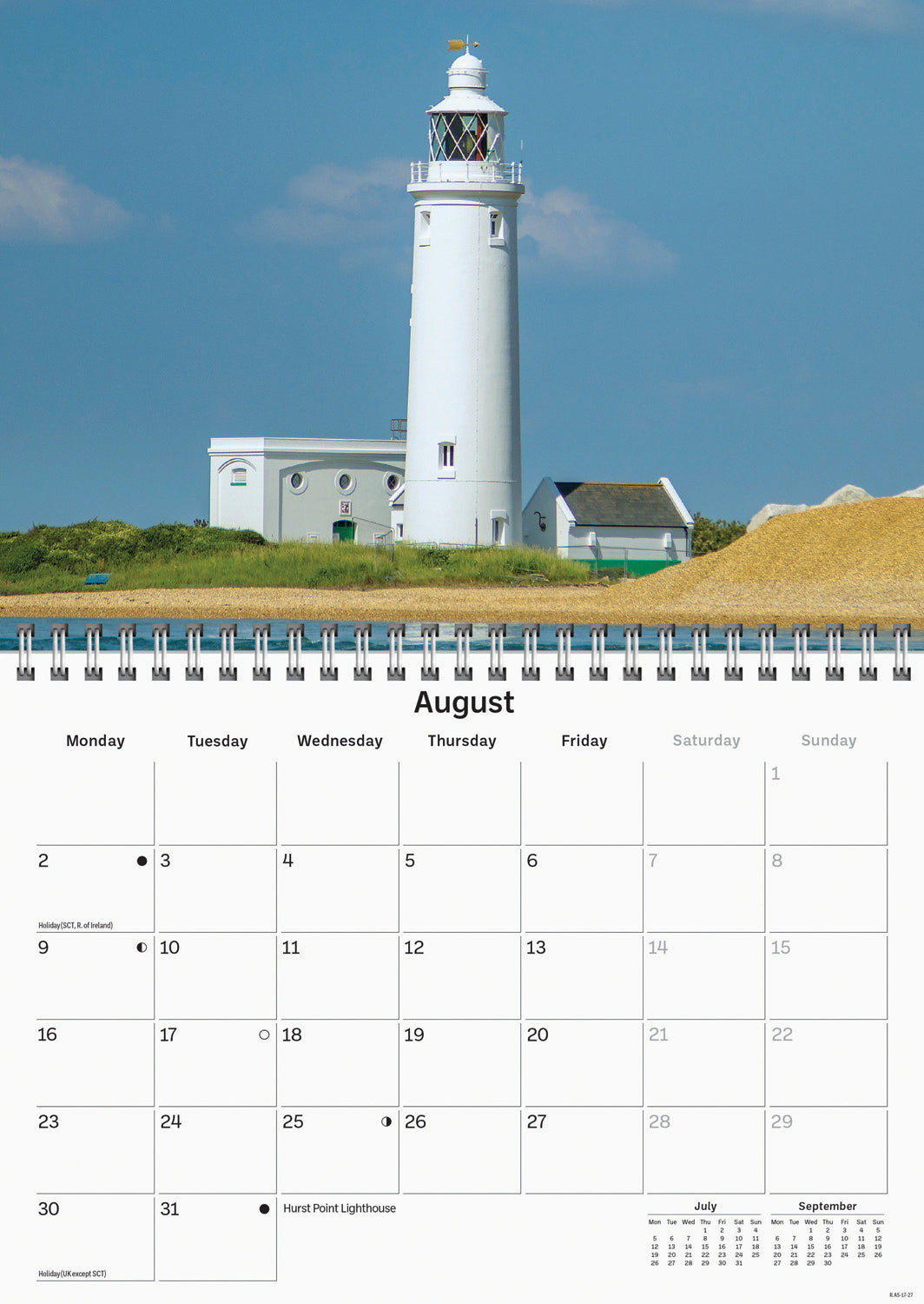Hampshire A5 Calendar 2027
