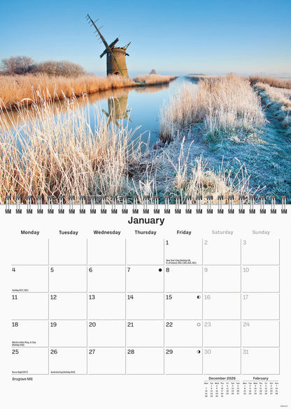 Norfolk Broads A5 Calendar 2027