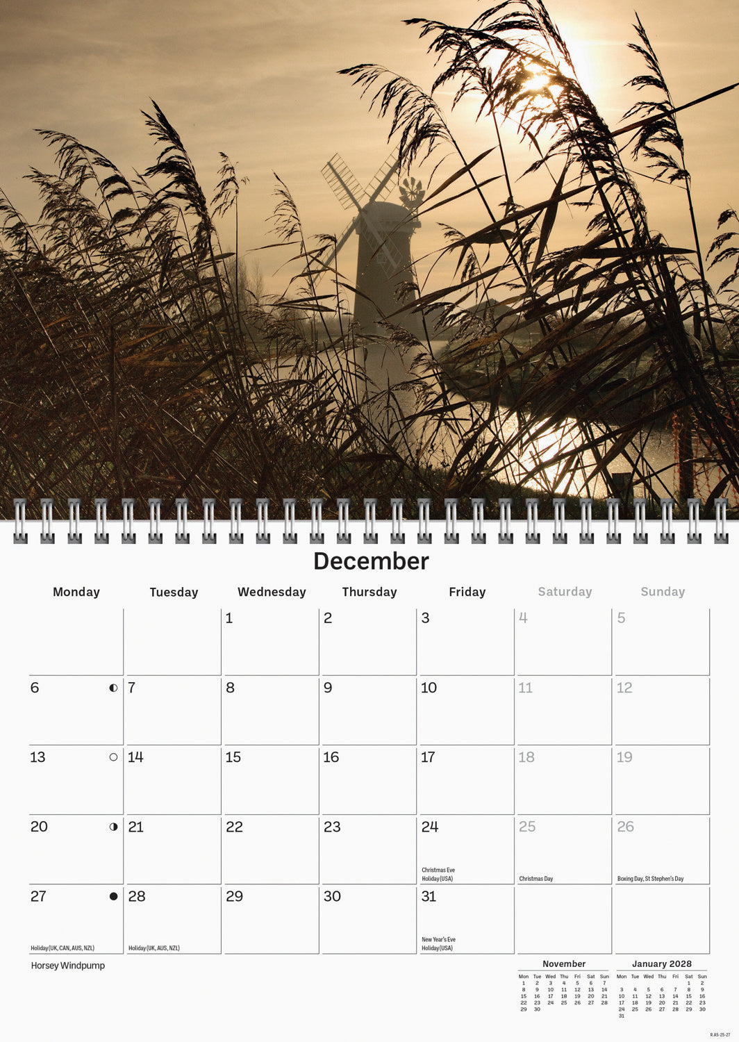 Norfolk Broads A5 Calendar 2027