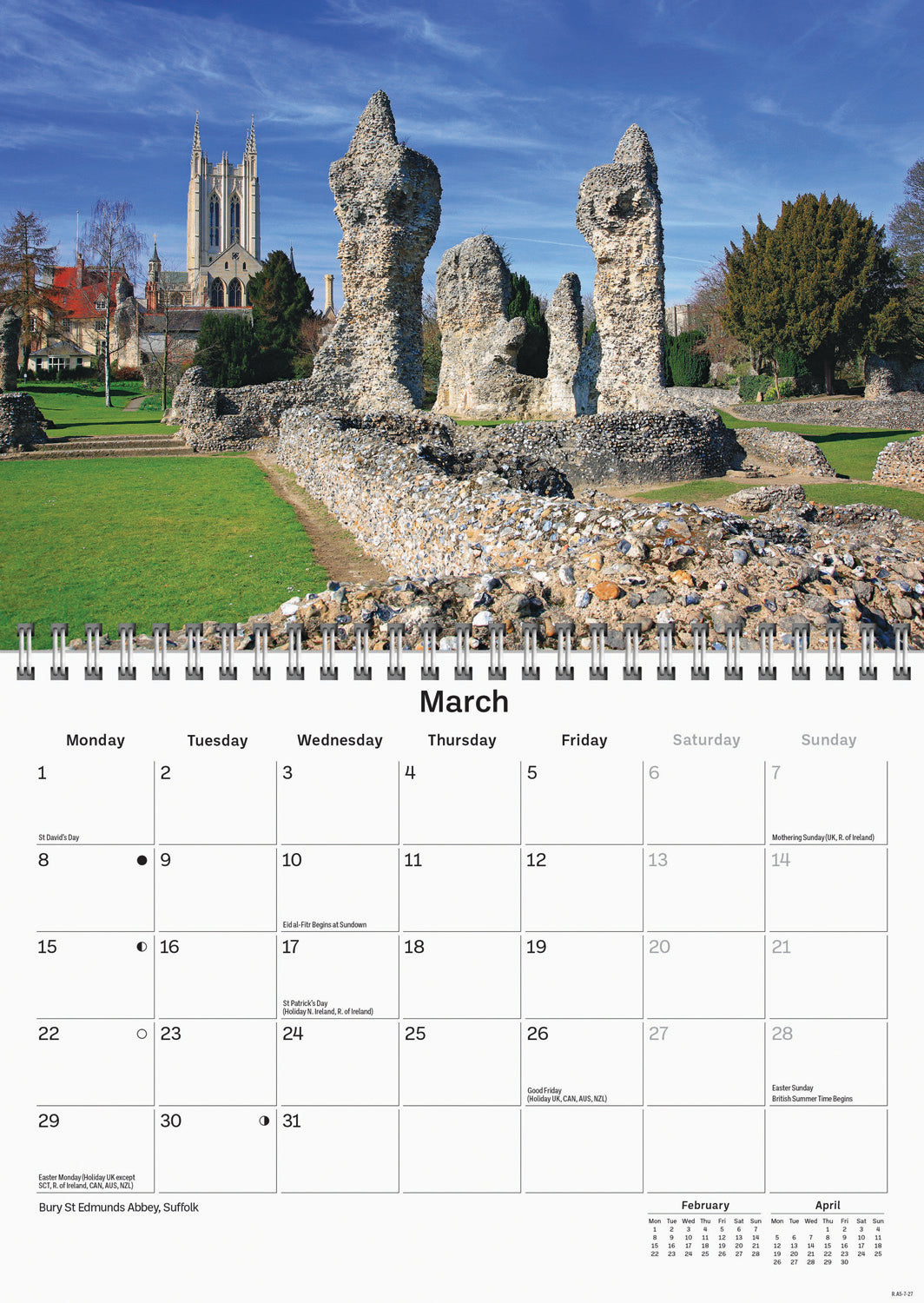 East Anglia A5 Calendar 2027