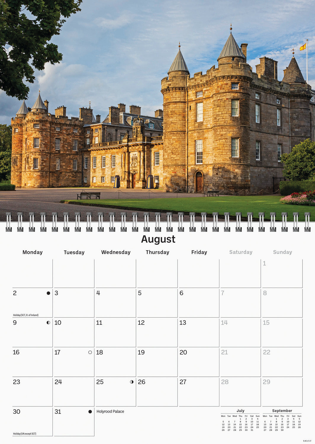 Edinburgh A5 Calendar 2027