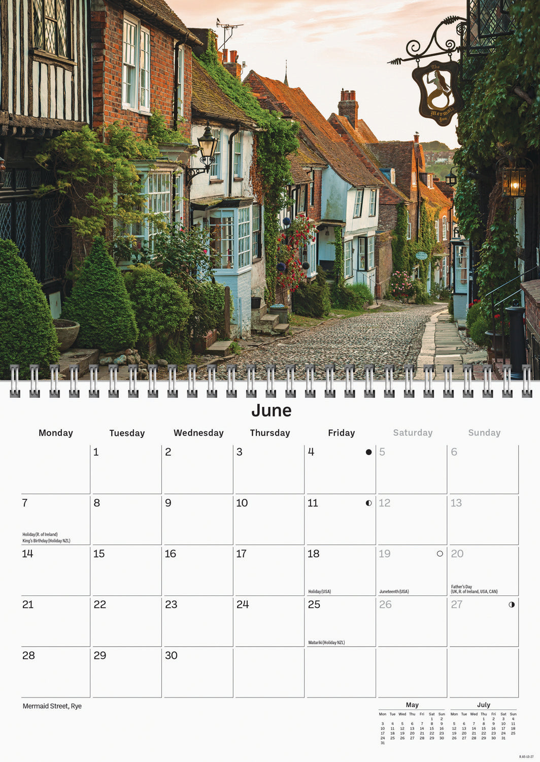 Sussex A5 Calendar 2027