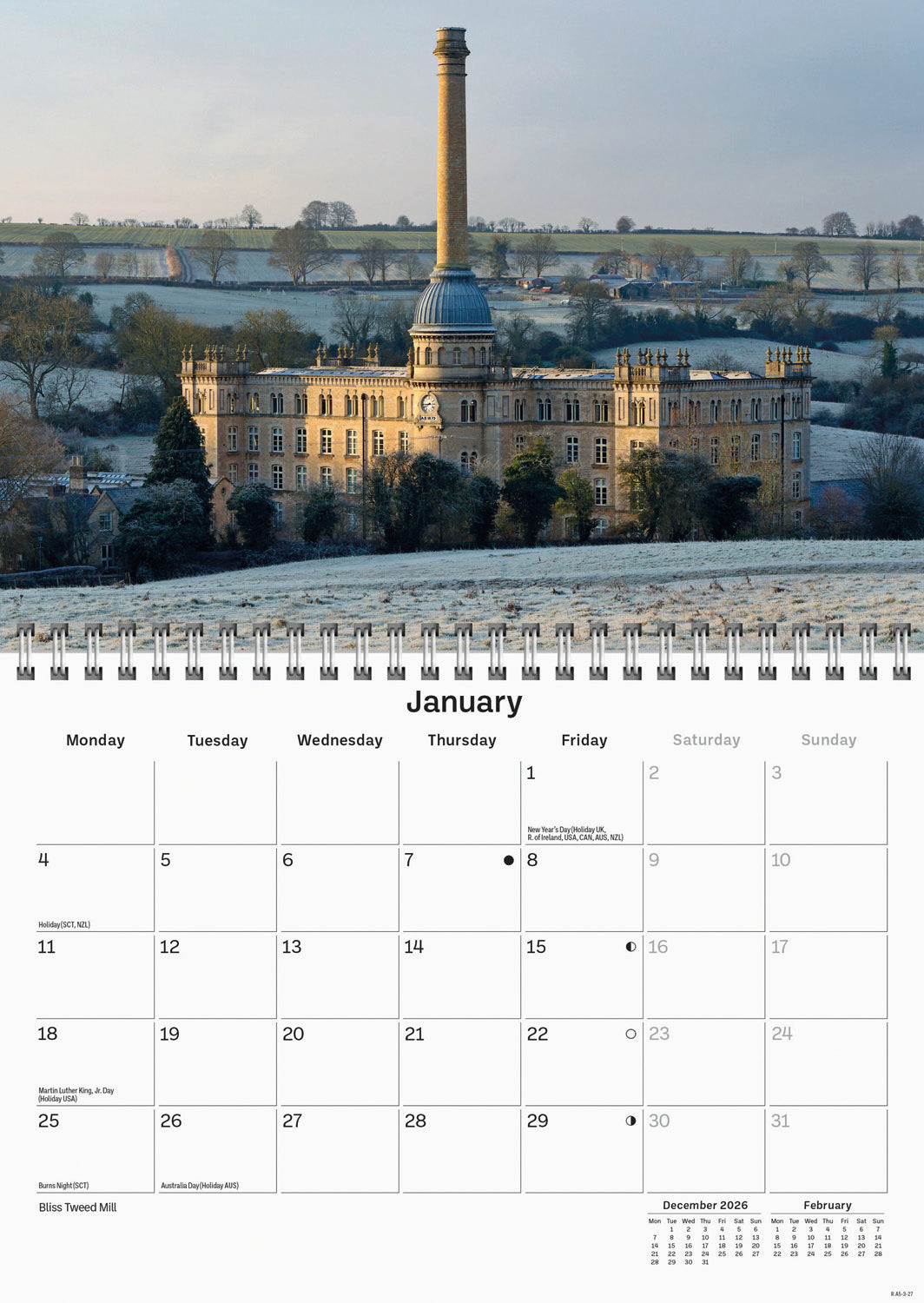 Cotswolds A5 Calendar 2027