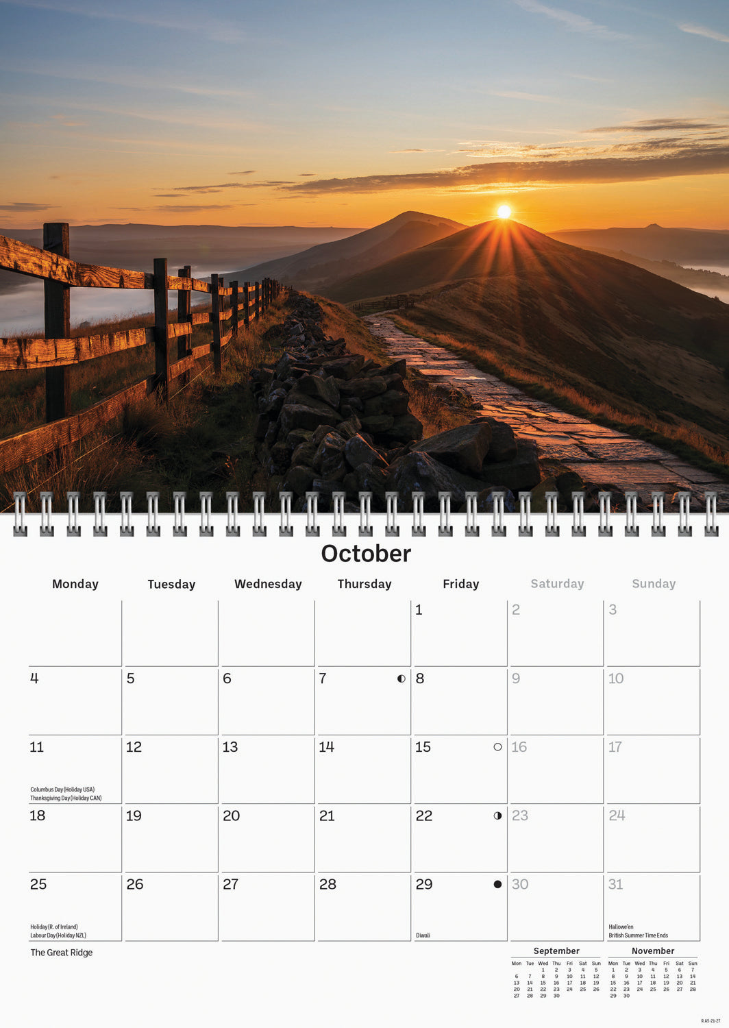 Peak District A5 Calendar 2027
