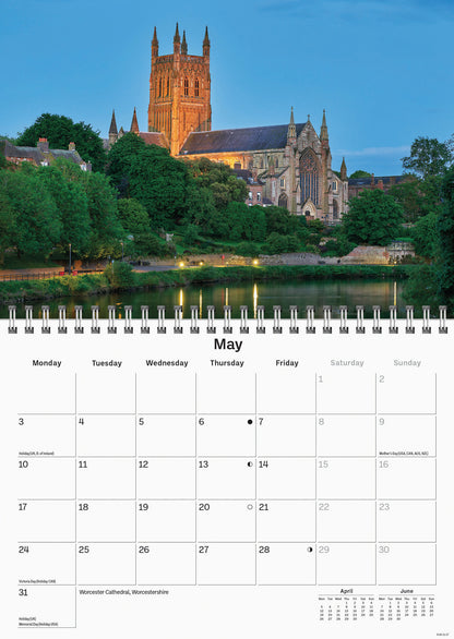 Cathedrals and Abbeys A5 Calendar 2027