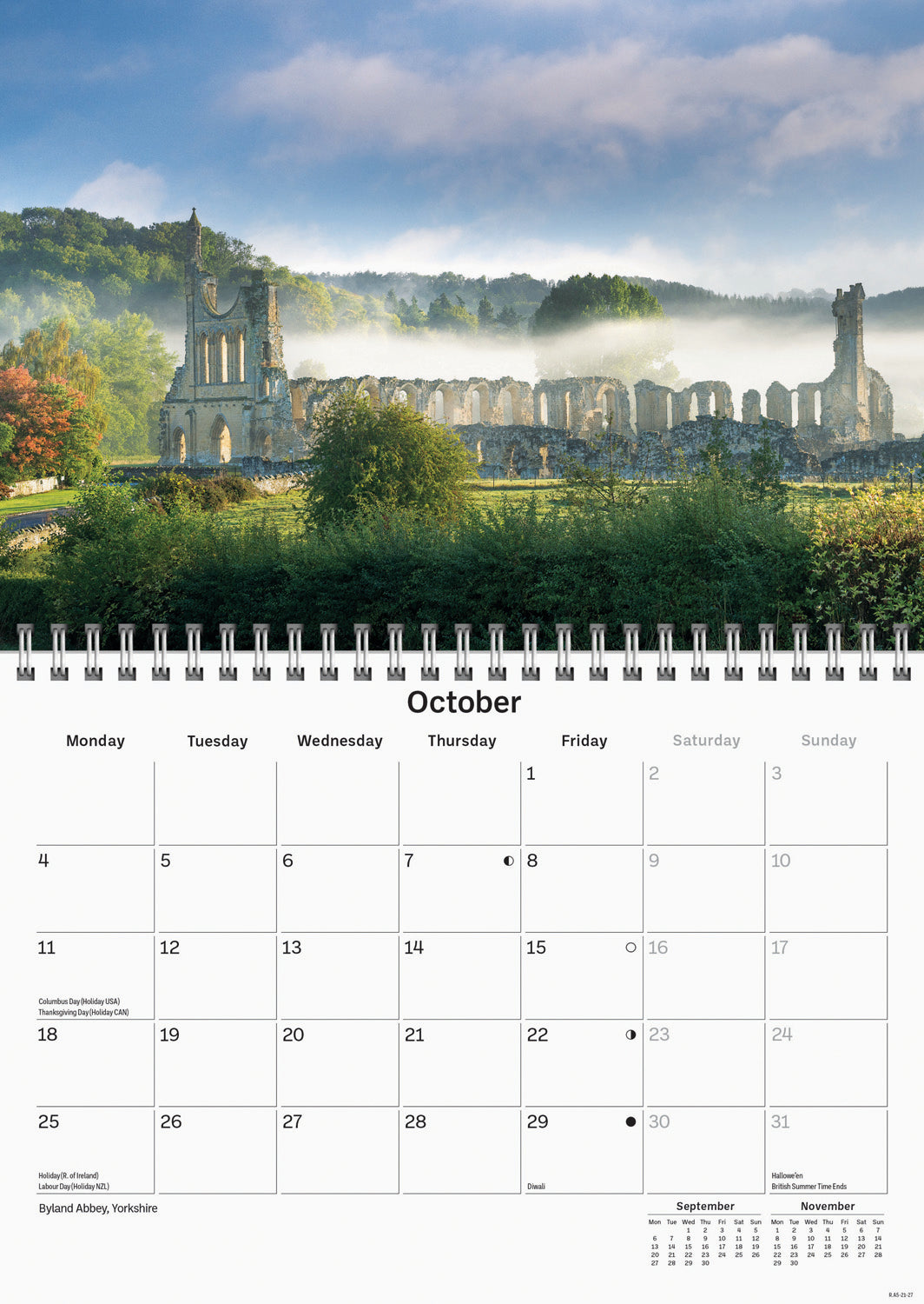 Cathedrals and Abbeys A5 Calendar 2027