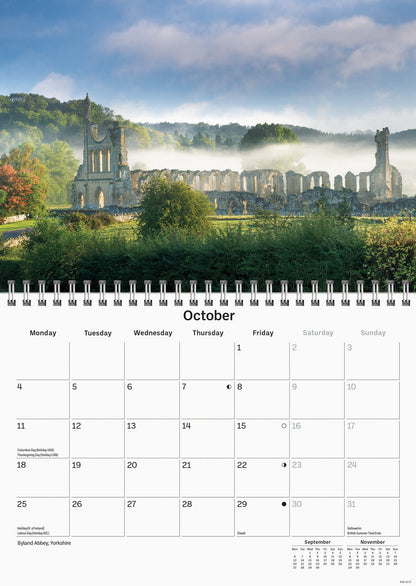 Cathedrals and Abbeys A5 Calendar 2027