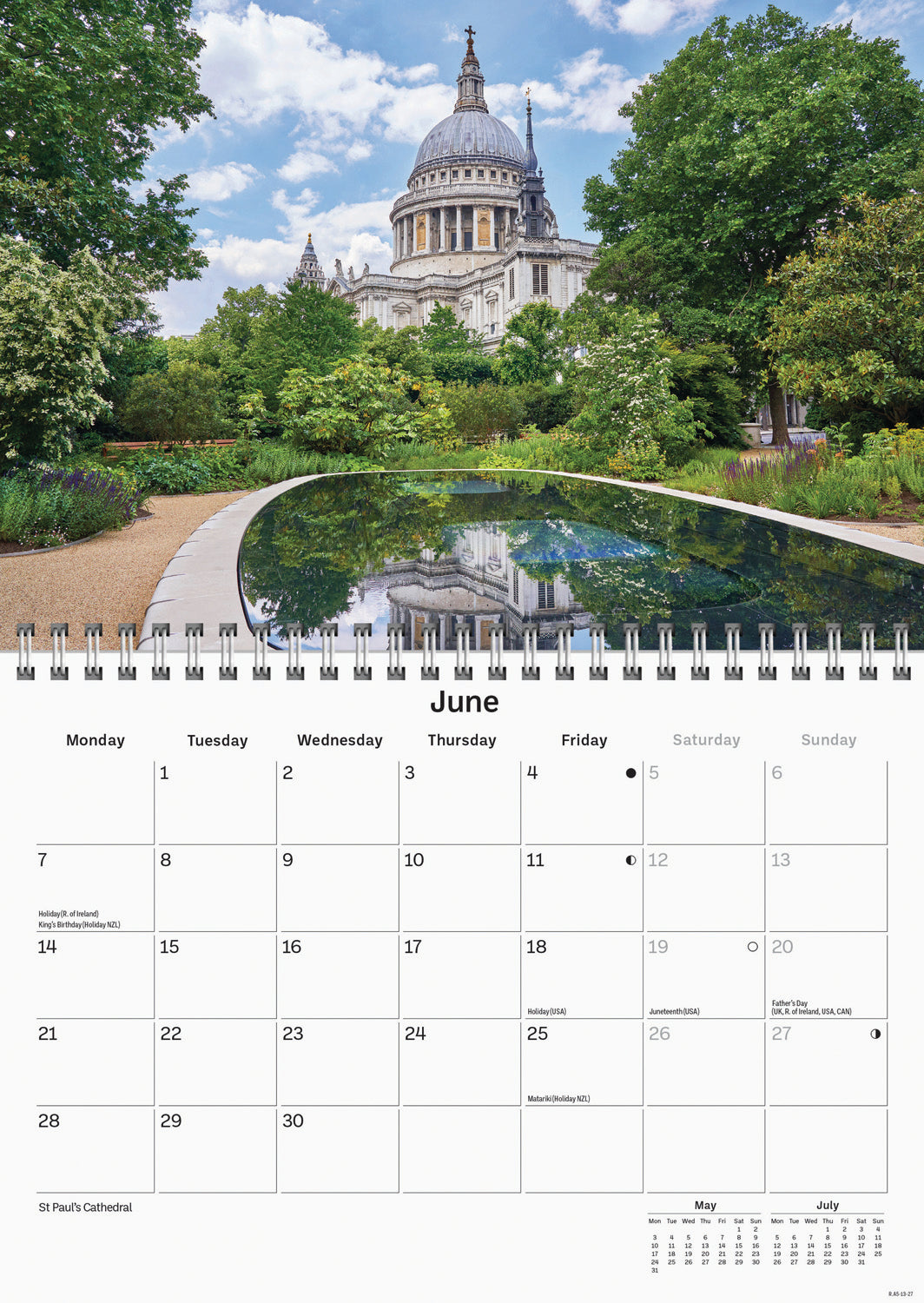 London A5 Calendar 2027