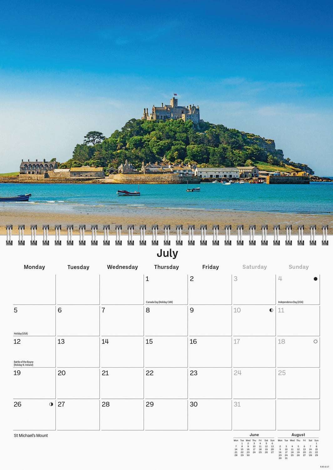 Cornwall A5 Calendar 2027