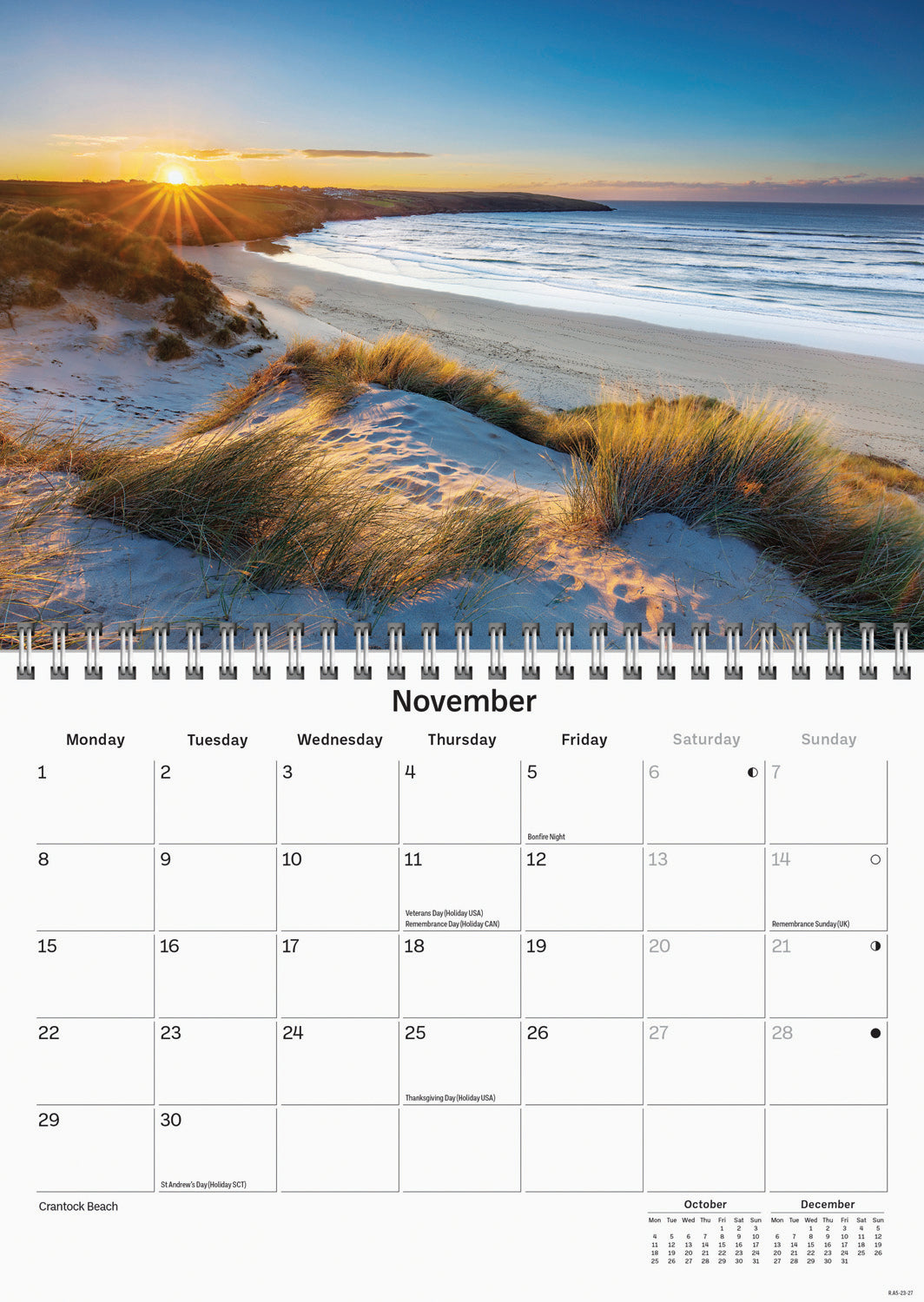 Cornwall A5 Calendar 2027