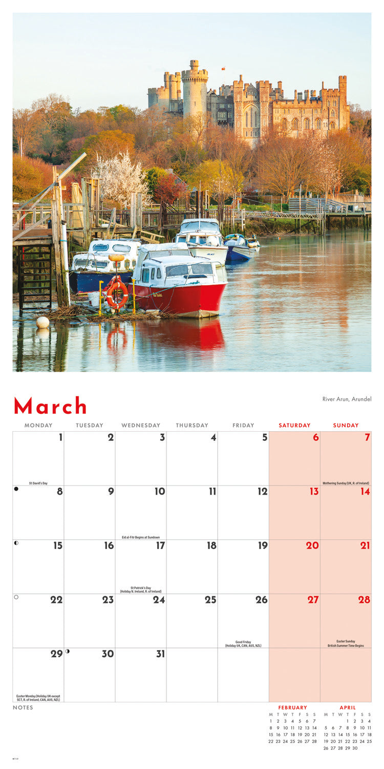 Canals & Waterways Wall Calendar 2027
