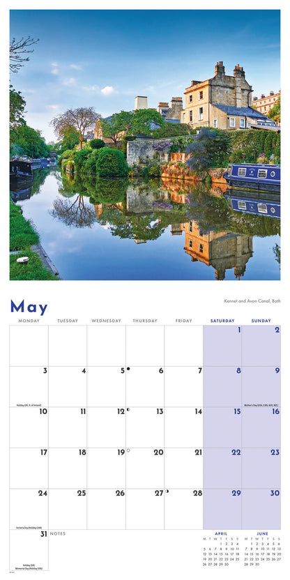 Canals & Waterways Wall Calendar 2027