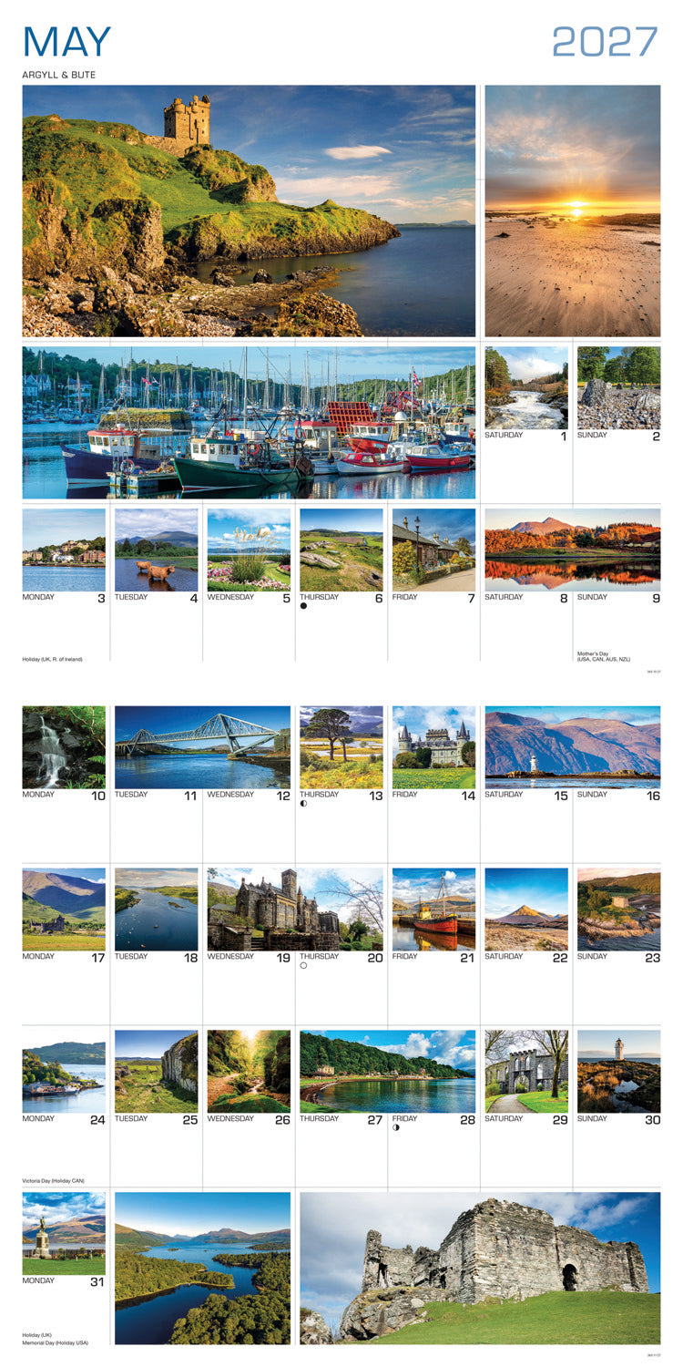 Around Scotland Wall Calendar 2027
