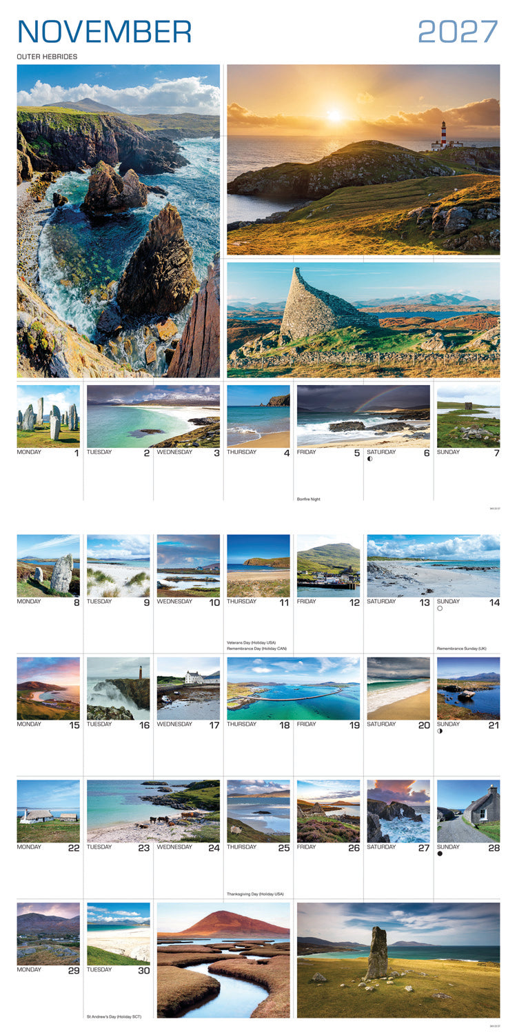 Around Scotland Wall Calendar 2027