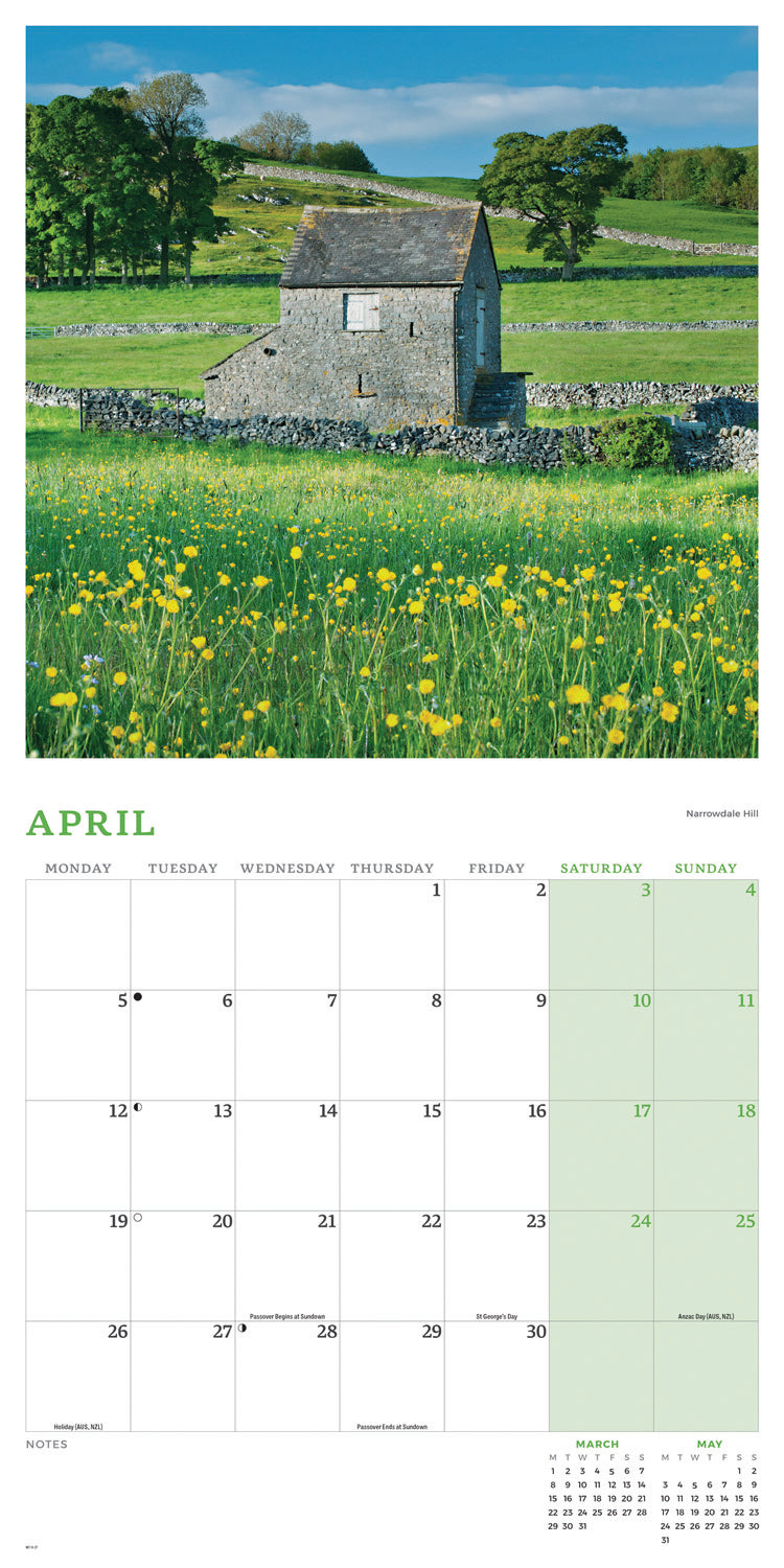 Peak District Wall Calendar 2027
