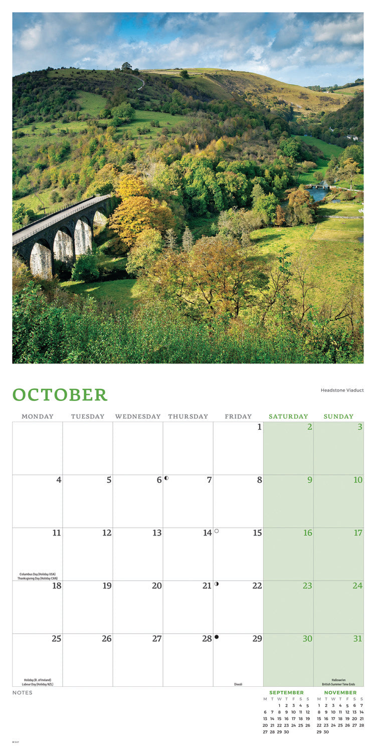 Peak District Wall Calendar 2027