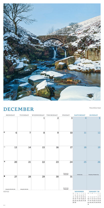 Peak District Wall Calendar 2027