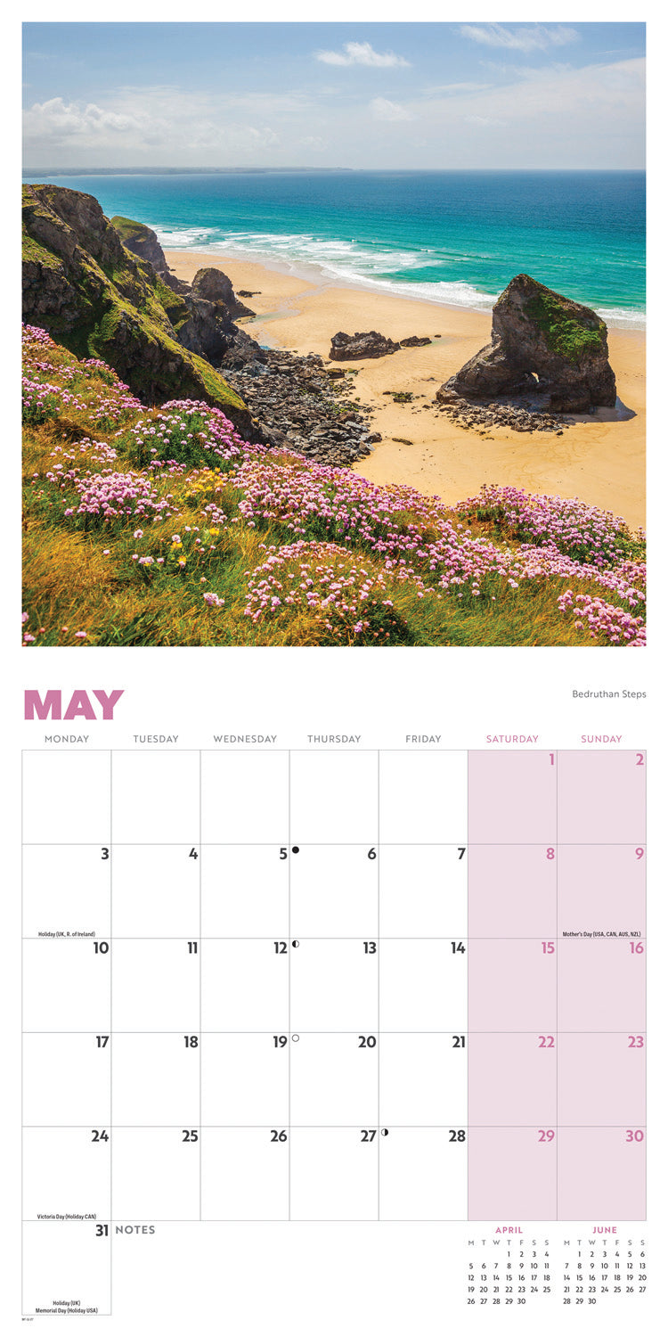 Beauty of Cornwall Wall Calendar 2027
