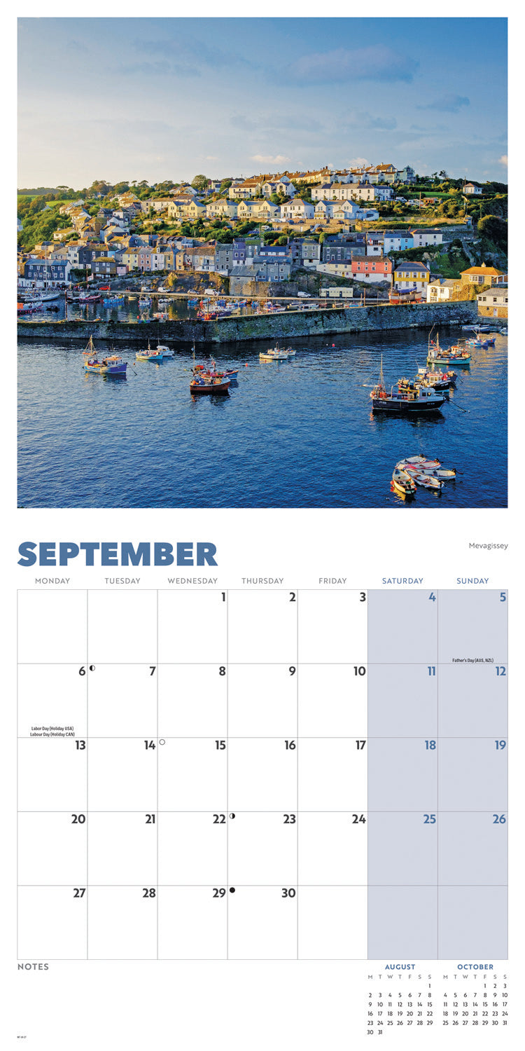 Beauty of Cornwall Wall Calendar 2027