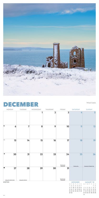 Beauty of Cornwall Wall Calendar 2027