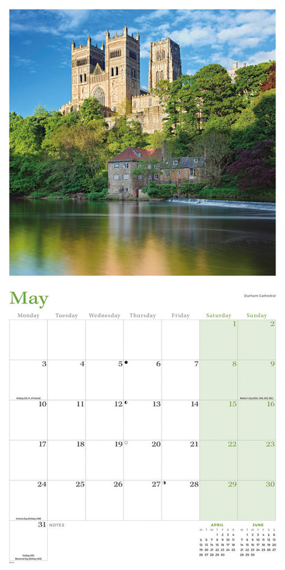 England Wall Calendar 2027