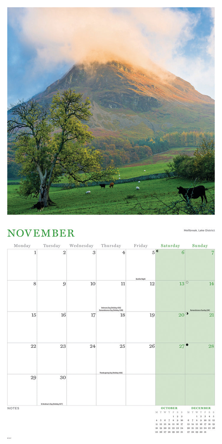 Rural Britain Wall Calendar 2027