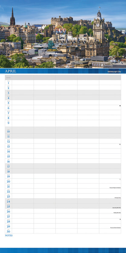 Scotland Family Organise Planner Wall Calendar 2027