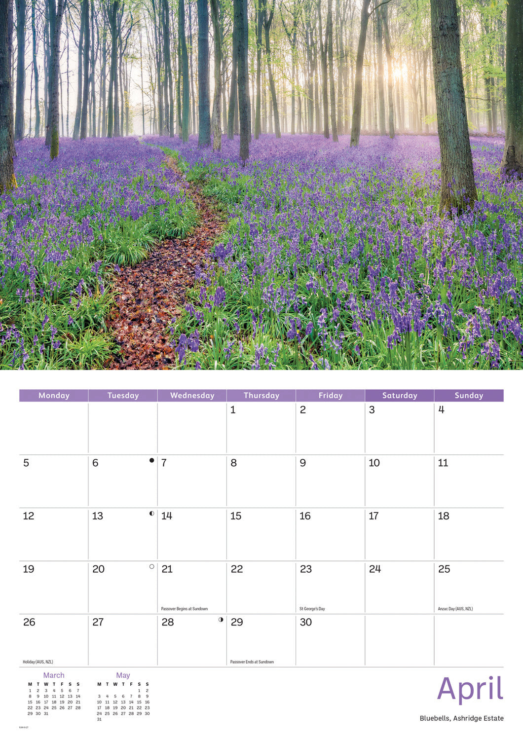 Hertfordshire A4 Calendar 2027