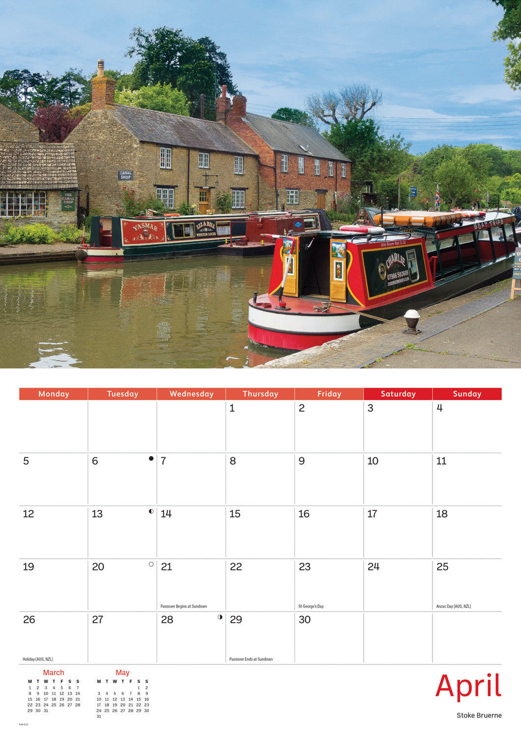 Northamptonshire A4 Calendar 2027