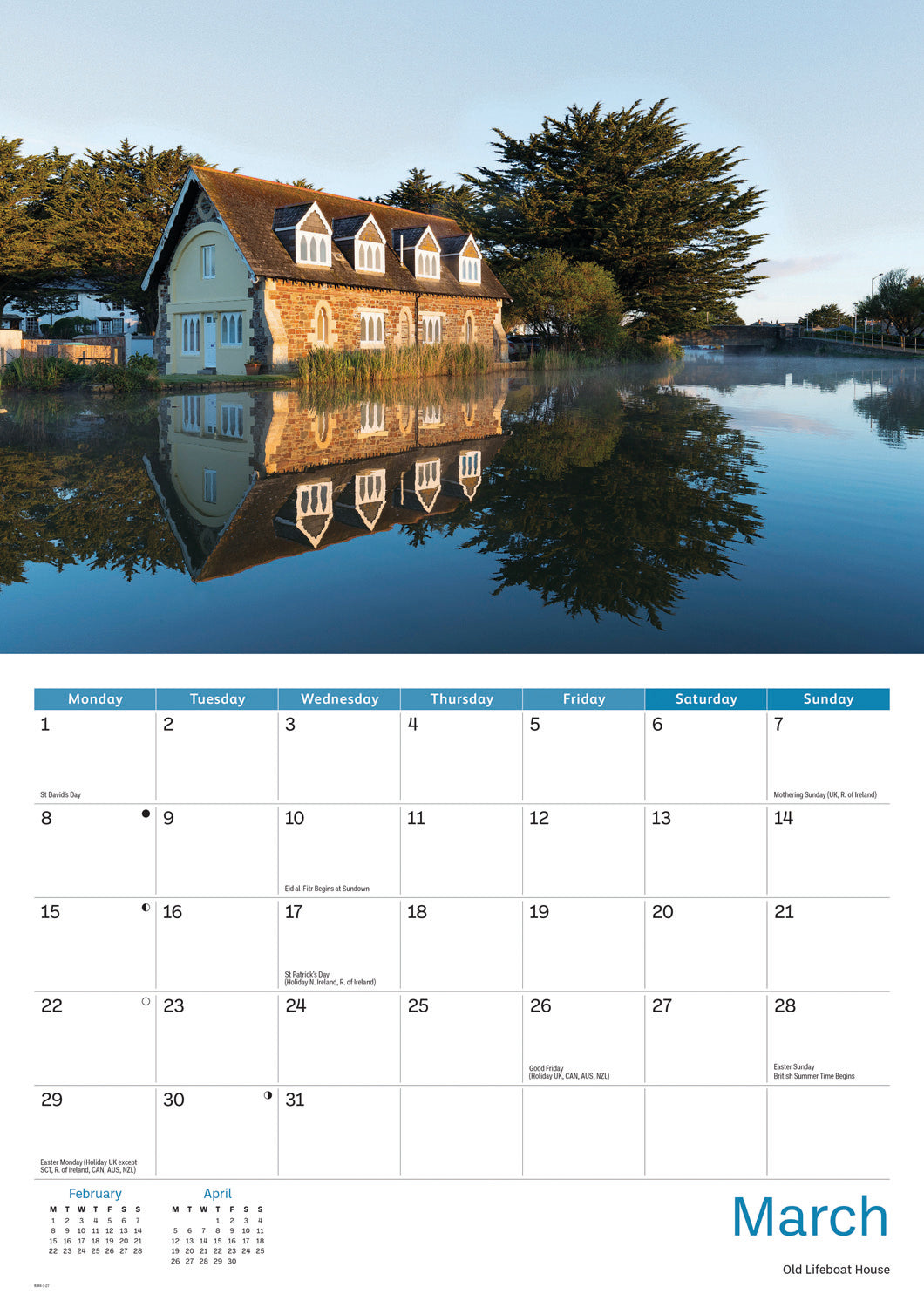 Bude A4 Calendar 2027