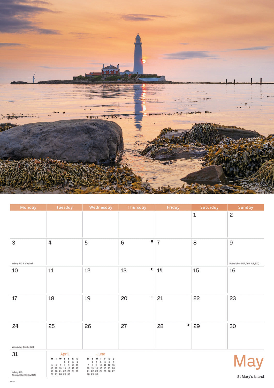 Tyne & Wear A4 Calendar 2027