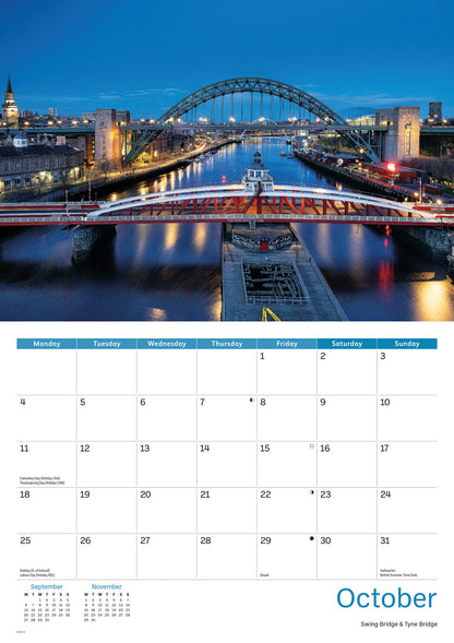 Tyne & Wear A4 Calendar 2027
