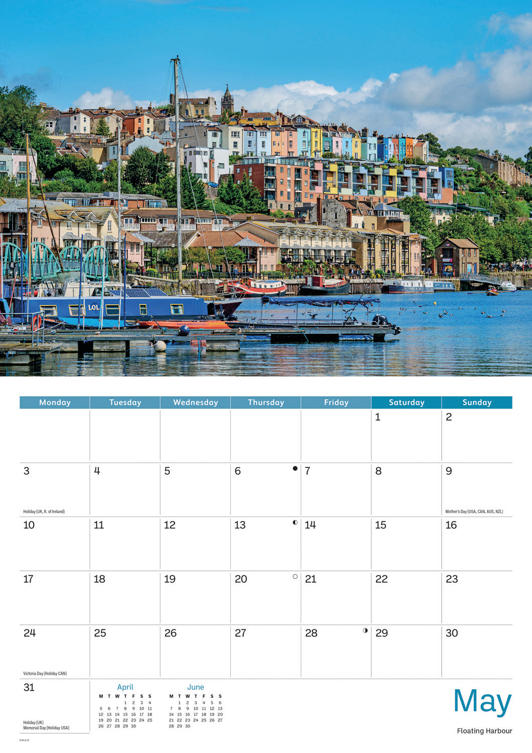 Bristol A4 Calendar 2027