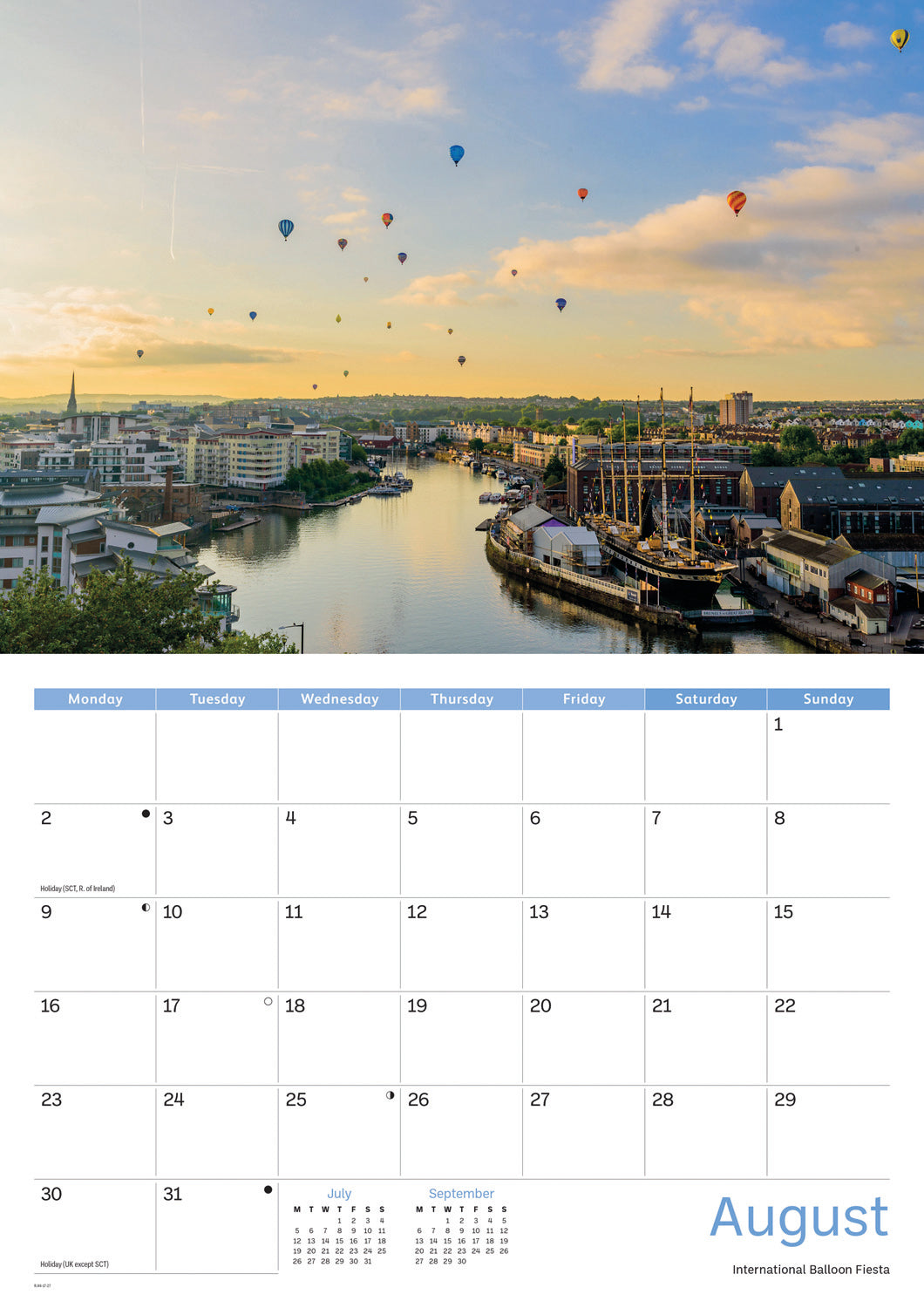 Bristol A4 Calendar 2027