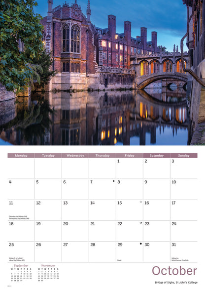 Cambridgeshire A4 Calendar 2027