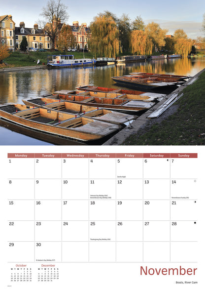 Cambridgeshire A4 Calendar 2027
