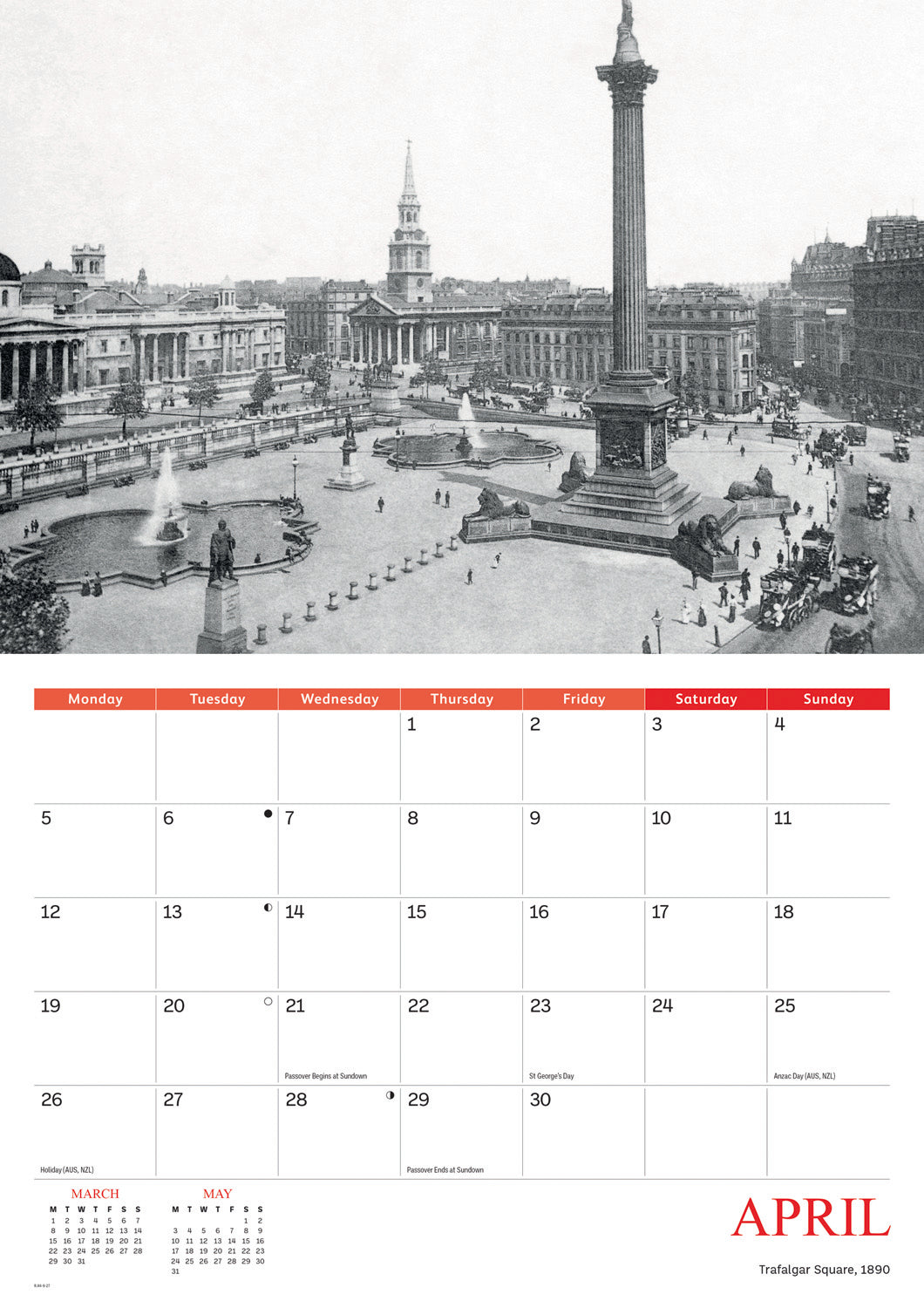 Nostalgic London A4 Calendar 2027
