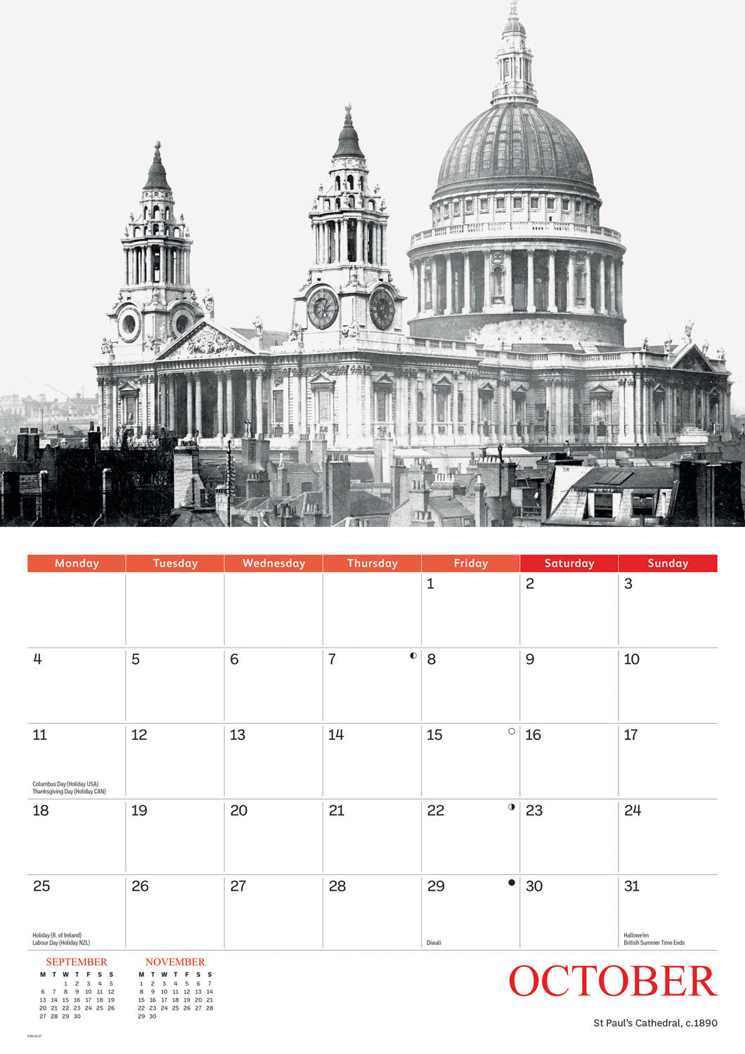 Nostalgic London A4 Calendar 2027