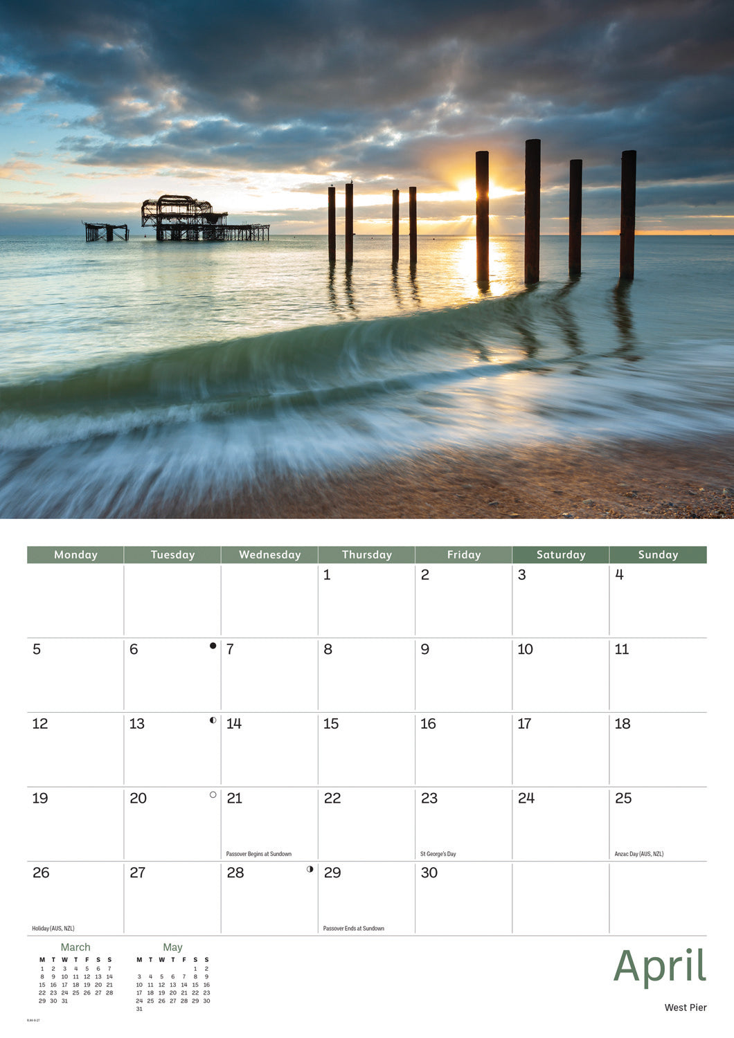 Brighton A4 Calendar 2027
