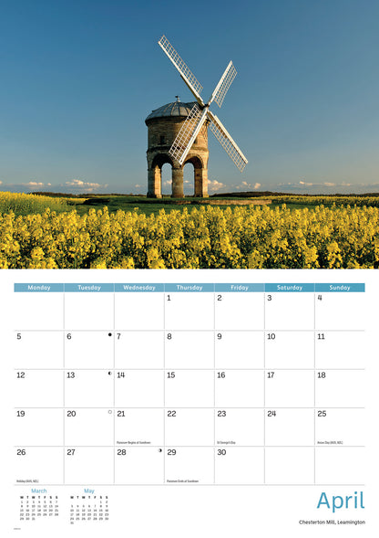 Warwickshire A4 Calendar 2027