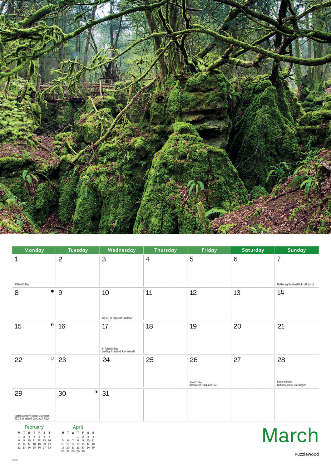 Wye Valley & The Forest of Dean A4 Calendar 2027