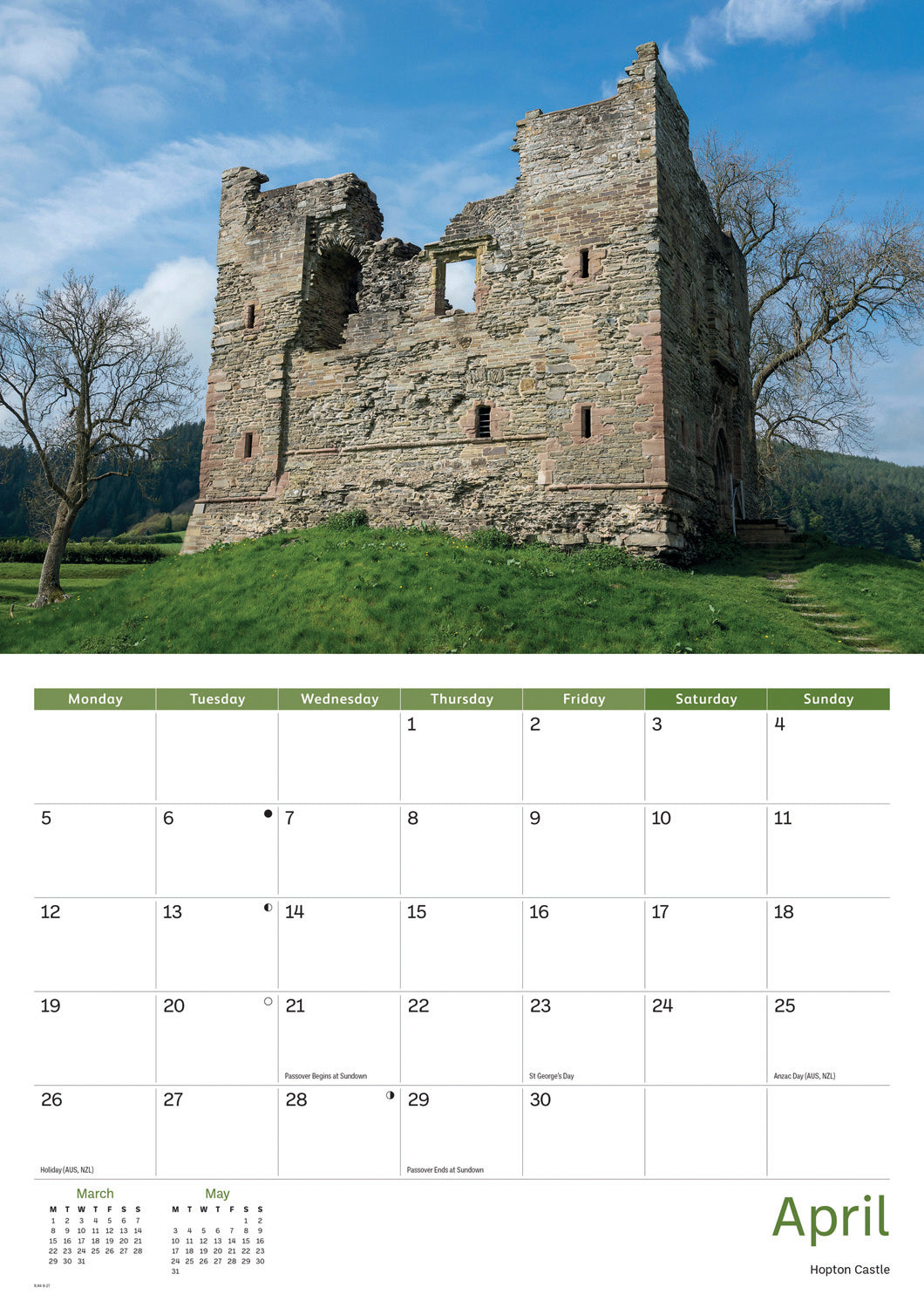 Shropshire Hills A4 Calendar 2027